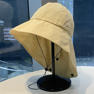 户外速干披肩护颈登山帽子男女夏季 防晒遮阳帽徒步露营钓鱼太阳帽