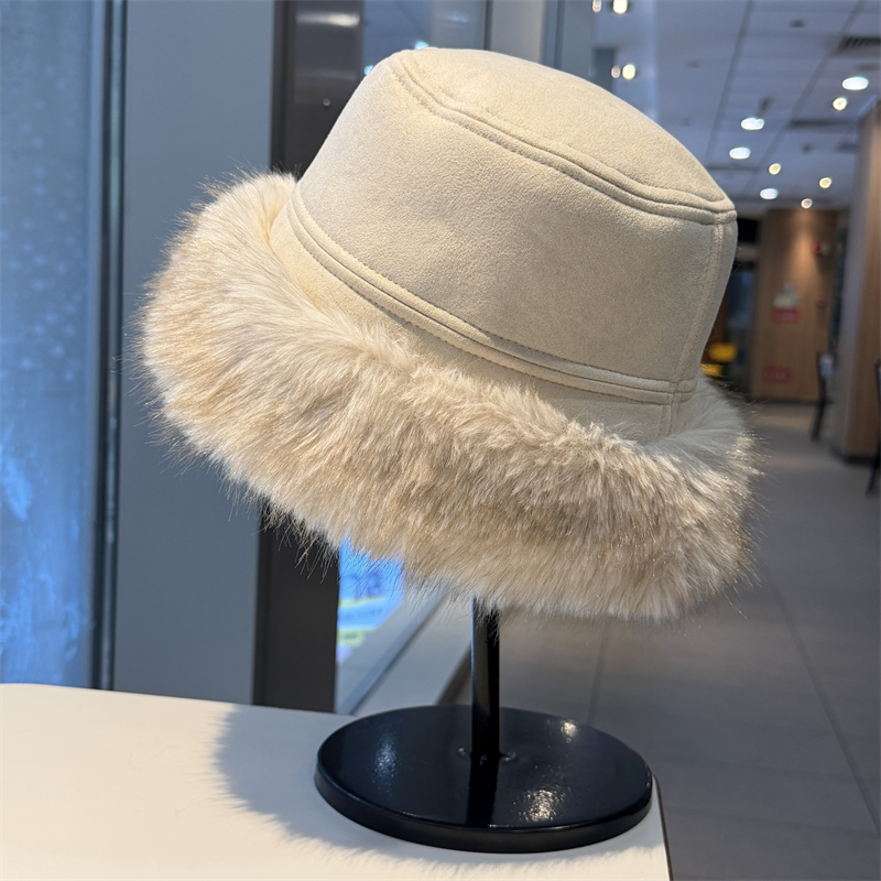 冬季仿麂皮加绒蒙古帽女仿羊羔毛
