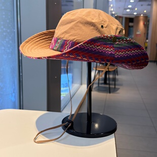 西部牛仔遮阳渔夫帽男女春夏季 宽檐太阳帽 户外登山露营防晒帽薄款