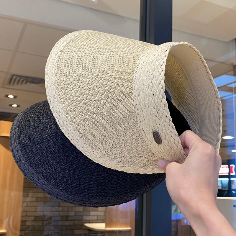 夏季发箍空顶草帽女时尚百搭帽子