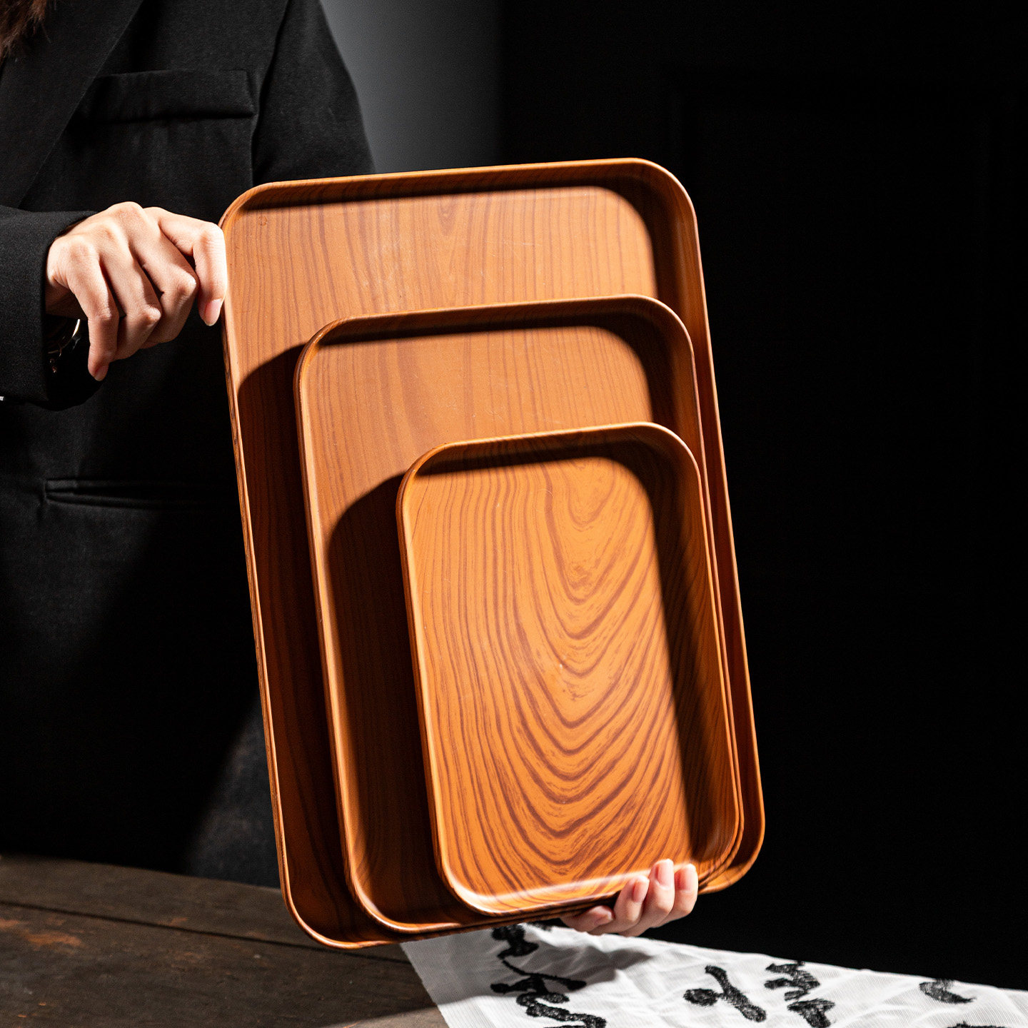 美拉德风竹木餐用托盘家用茶盘水果盘甜品盘复古木质托盘耐摔,餐饮具,餐用托盘,淘宝优惠券,粉丝福利购,淘宝优惠卷