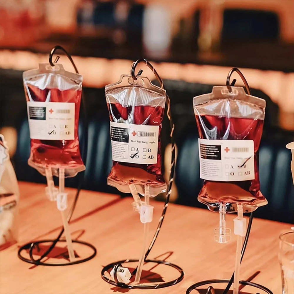 万圣节创意搞怪血袋饮料装饰吊瓶