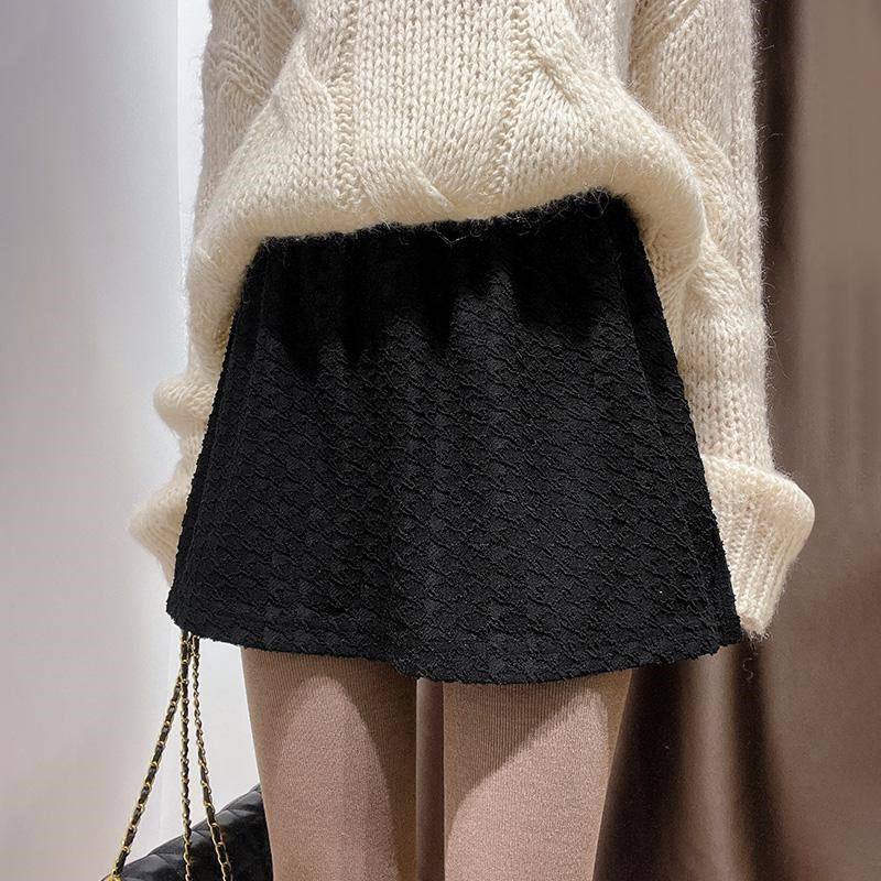 下摆内搭叠穿300斤半身裙秋冬女