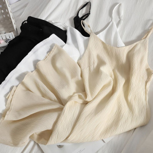 胖MM300斤大码薄款百搭中长款宽松显瘦休闲打底吊带背心连衣裙女