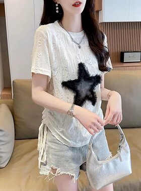 胖MM300斤显瘦超大码短袖T恤