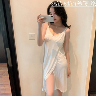 女装 高级感吊带睡裙胖妹妹300斤特大码 连衣裙夏 纯欲风ins薄款 法式