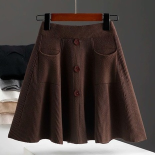 300斤超大码 胖mm2 遮臀小屁帘高腰显瘦半身短裙ins 内搭女装 秋冬季