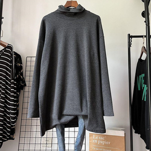 德绒保暖打底衫 高领T恤衫 女装 300斤加大码 宽松遮肉胖妹妹2 秋冬款
