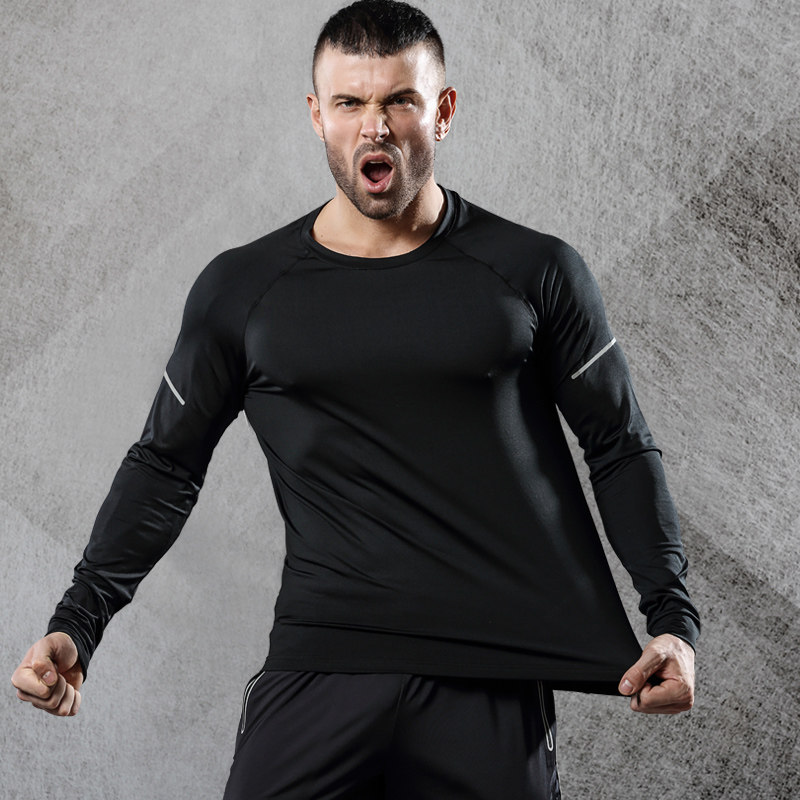 Autumn and winter Fitness clothing Quick drying Elastic force T-shirts Long sleeve leisure time jacket male Basketball run train motion T-shirtin the Sportswear/Casual Clothing , Sports T-shirt  category - from Buy2taobao.com to provide professional Taobao agent buy service