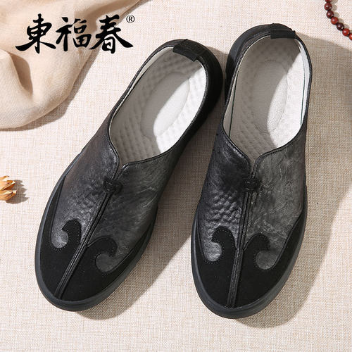 东福春老北京男士汉服豆豆鞋布鞋