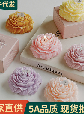 Peony Flower Scented Candles Home Decoration Wedding1