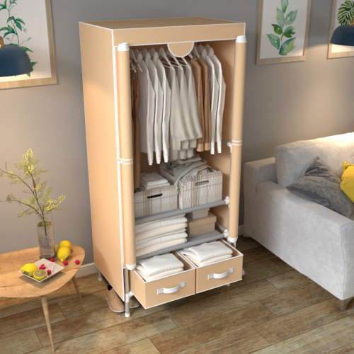 布衣柜卧室家用简易宿舍收纳防尘
