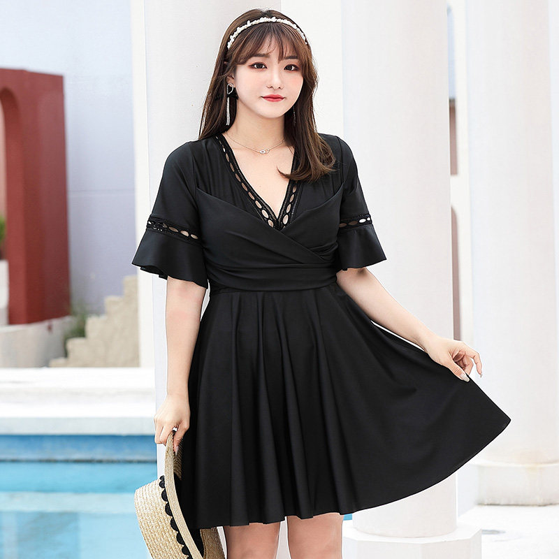 大码泳衣女胖mm遮肉300斤连体泡温泉保守遮肚2026年新款显瘦大胸