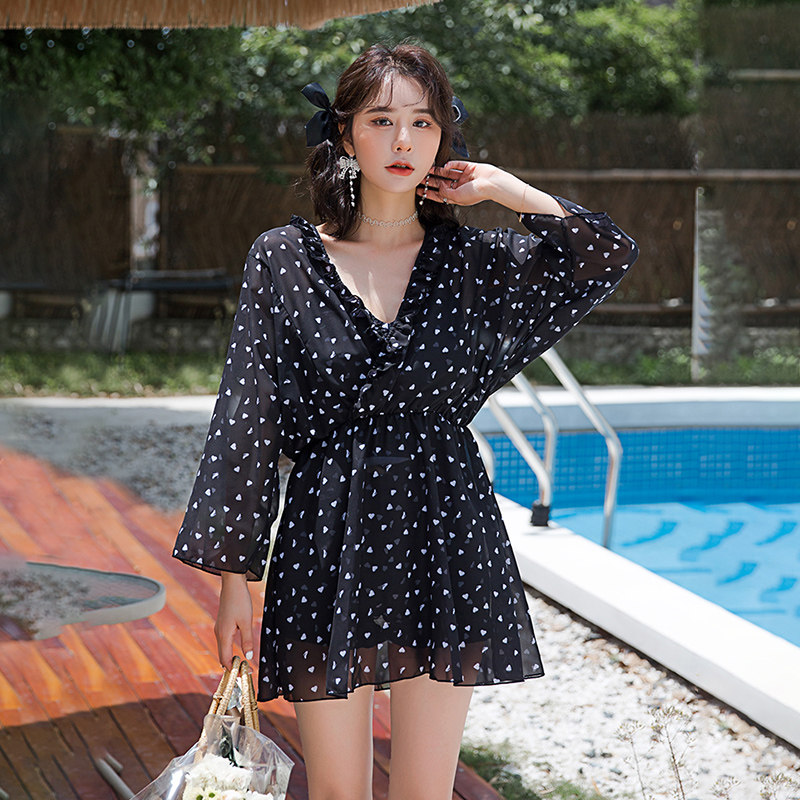 大码泳衣女200斤泡温泉分体时尚保守长袖泳衣女夏遮肚大码三件套,运动/瑜伽/健身/球迷用品,分体泳衣,淘宝优惠券,粉丝福利购,淘宝优惠卷