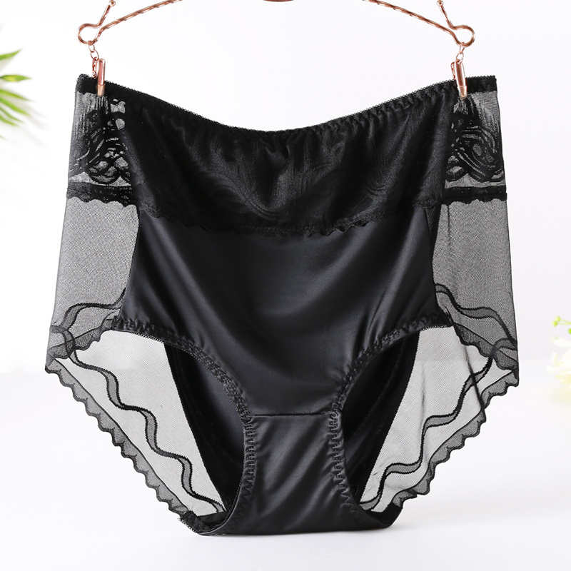 【130-200斤】缎面胖MM网纱内裤
