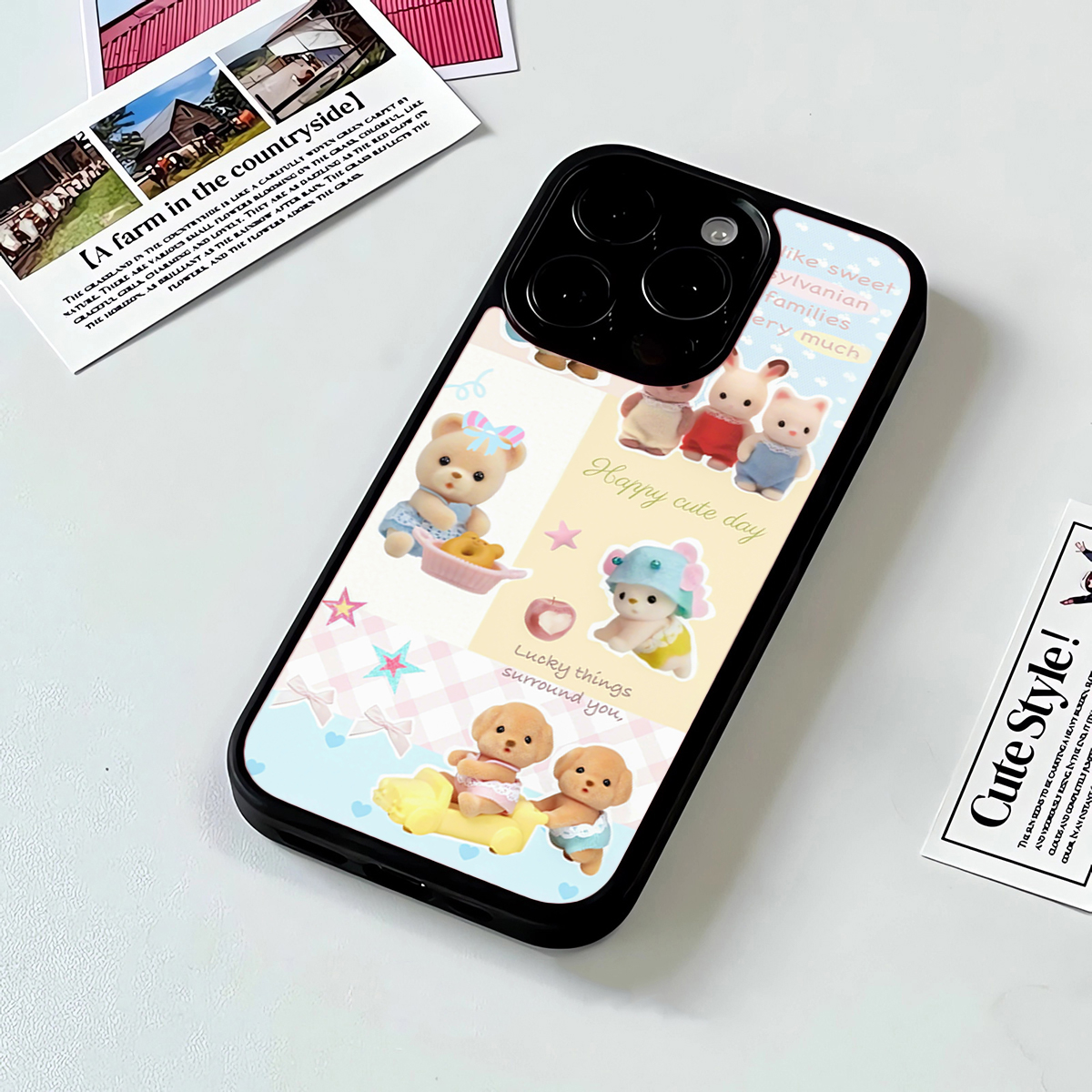 苹果16promax手机壳iPhone15plus小众2025新款森贝儿家族适用华为pura70ultra保护套女小米14硅胶全包磨砂13