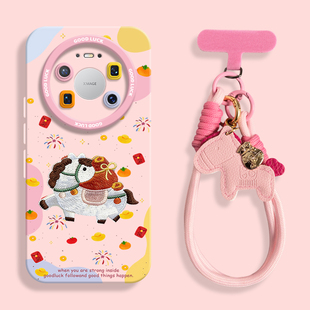 向钱看小马适用华为mate80手机壳mate70pro硅胶壳mate80promax防摔70保护套mt80pro男女60挂绳50可爱卡通