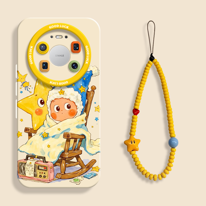 适用mate80毛毯星星人手机壳