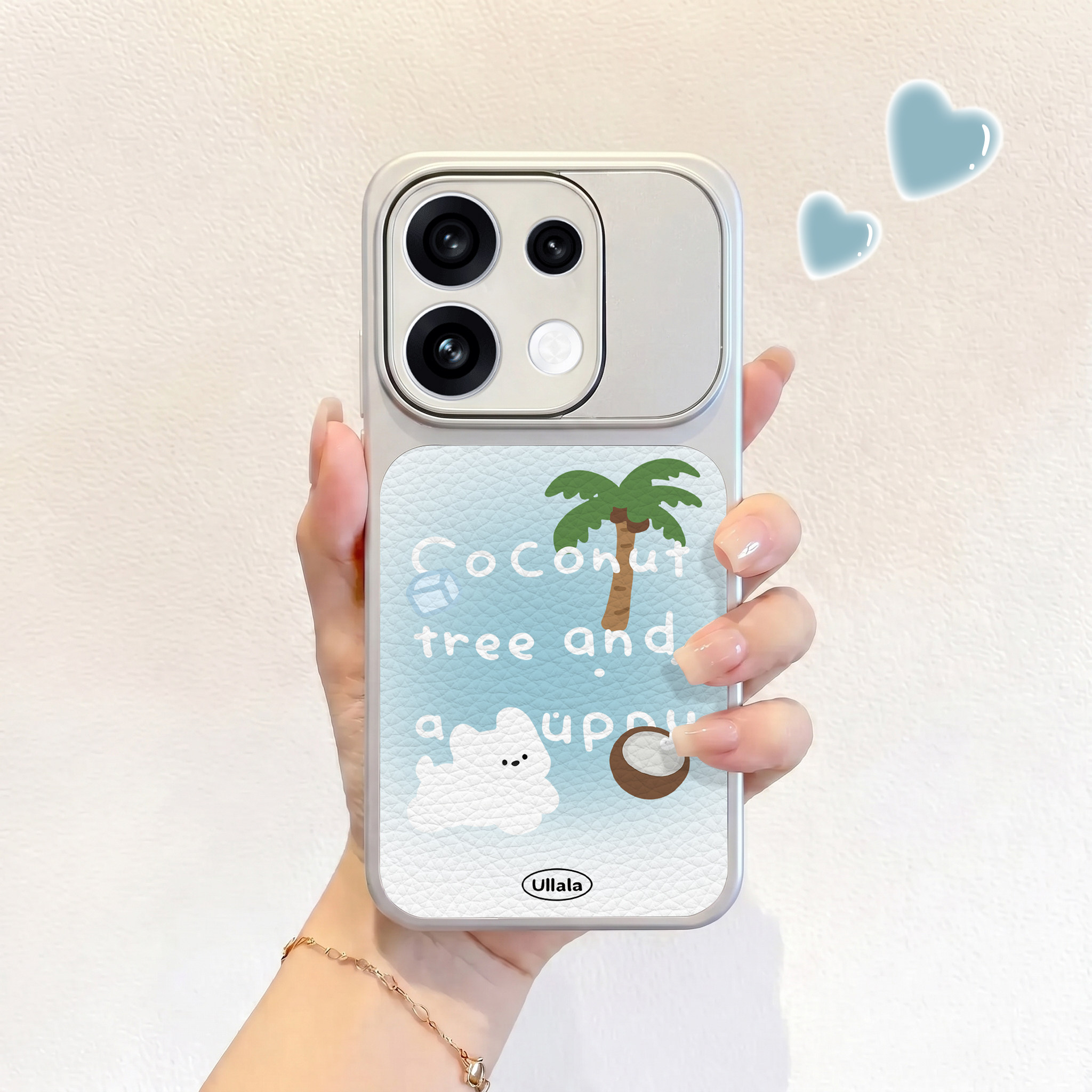 小狗椰椰适用opporeno16手机壳新款reno16pro皮纹壳reno15仿皮保护套OPPO男女14pro高级13卡通12可爱全包高端