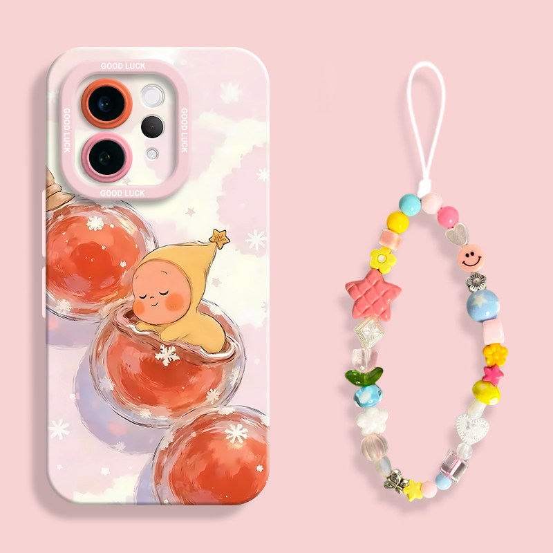 可爱糖葫芦星星人适用vivos50手机壳新款vivoS50全包瞳眼液态硅胶壳s50promini液态保护套VIVO男女s50卡通