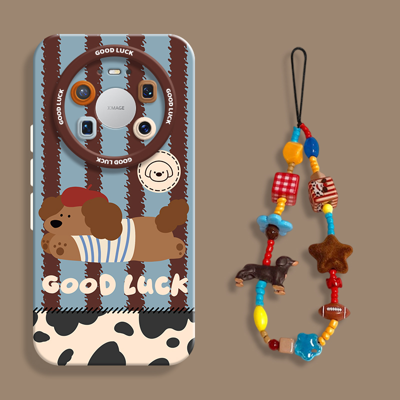 适用mate80红帽腊肠狗手机壳