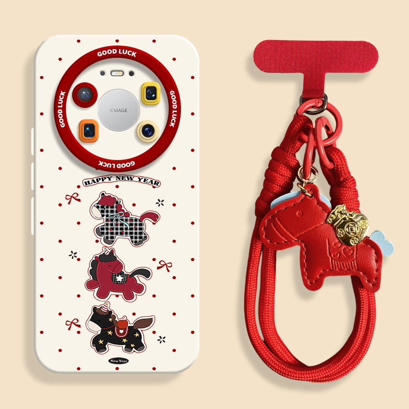 新年波点时髦马适用华为mate80手机壳新款mate70pro硅