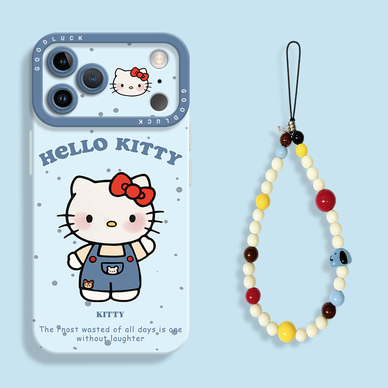 蓝背带裤kt适用iPhone17手机壳新款苹果17promax液