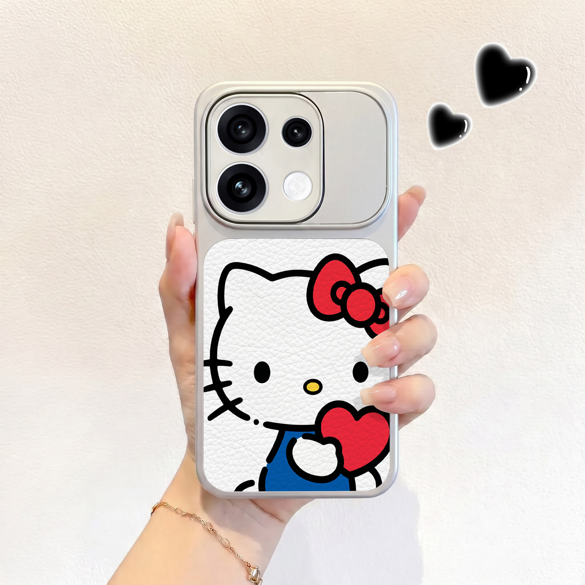 抱红心kt适用opporeno16手机壳新款reno16pro皮纹壳reno15仿皮保护套OPPO男女14pro高级13卡通12可爱全包高端