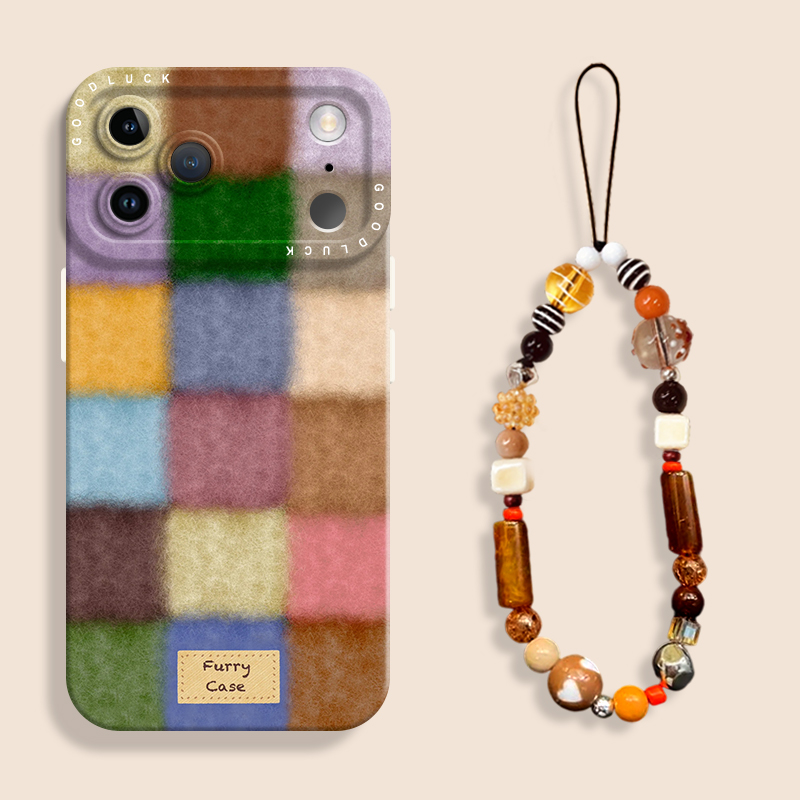 文艺彩色方块适用iPhone17手机壳苹果17promax液态苹果air全包瞳眼硅胶壳17pro保护套ip17带挂绳17男女复古