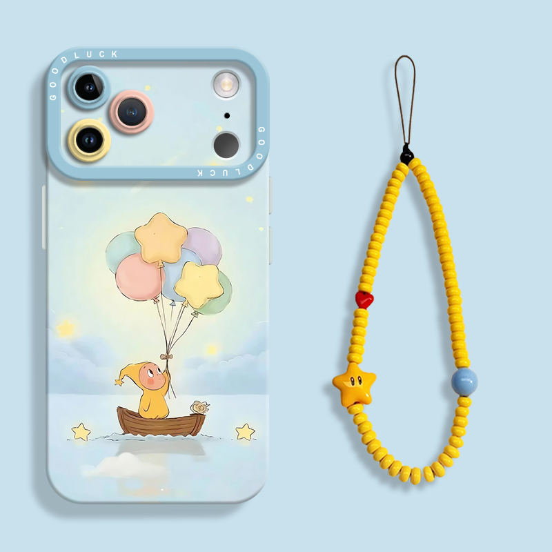 适用苹果17气球小船星星人手机壳
