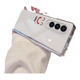 开心笑脸适用三星zfold6手机壳透明保护套三星ZFold6防摔三星Galaxy z fold6后壳分体式折叠壳zfold6新款男女