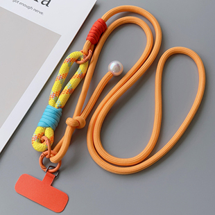 韩系珍珠编织斜跨长挂绳手机绳手机链适用所有手机壳防摔手腕绳带手提手拎挂绳配件挂饰防丢绳腕带男女创意