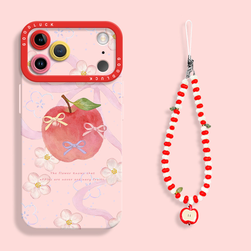 粉韵甜心果适用iPhone17手机壳新款苹果17promax液态苹果air硅胶壳16保护套ip15挂绳14创意pro可爱卡通全包,3C数码配件,手机保护套/壳,淘宝优惠券,粉丝福利购,淘宝优惠卷