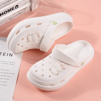 洞洞鞋女ins防滑软底护士外穿可爱厚底夏季踩屎感拖鞋孕妇手0305r