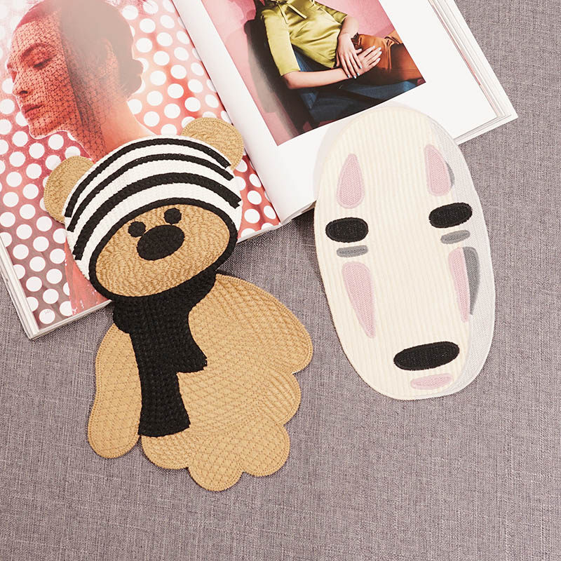 卡通可爱小熊大号无相王手缝布贴刺绣时尚补丁衣服贴柔软衣服贴花