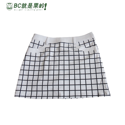 bc高尔夫黑白格子夏季短裤裙