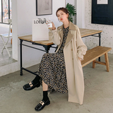 ·现货撞色双层领垂感好中长款风衣131-6028-P145K198，女装风衣，浙宝131