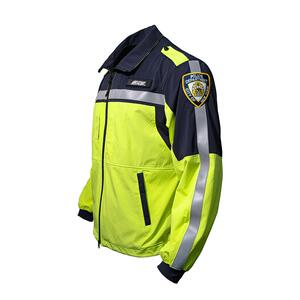 美式NYPD荧光绿夹克户外探险防晒衣宽松大码透气速干骑行男士青年
