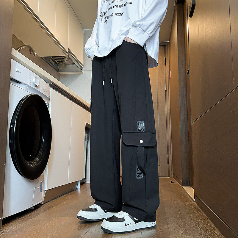 春季男士潮流宽松阔腿裤青少年时尚印花直筒大码休闲运动裤卫裤,男装,休闲裤,淘宝优惠券,粉丝福利购,淘宝优惠卷