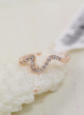 饰品微镶秀气风戒指尾戒