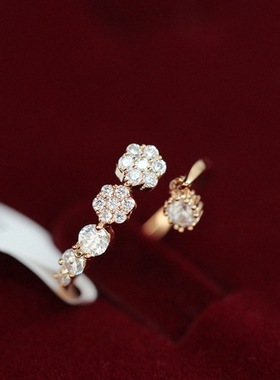 饰品时尚风微镶锆石明星款戒指