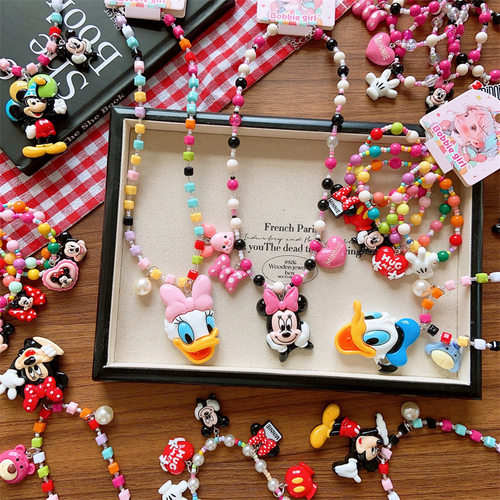 韩系儿童可爱树脂彩色发项链