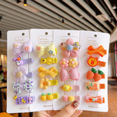 韩国儿童发夹公主发饰宝宝发卡婴儿小夹子不伤发女童头饰包布边夹