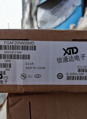 销售并回收FGAF20N60SMD IGBT 600V 40A 62.5W TO-3PF 原厂原装器