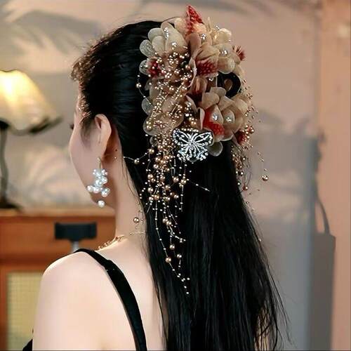 高级感秋冬新款波点发夹