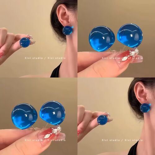 圆珠复古气质耳环无耳洞耳夹