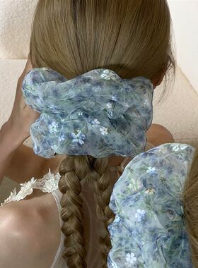 桑花颂~矢车菊烫花蓝绿色系春夏穿搭文艺清冷感仙女小众发圈推荐
