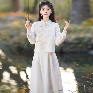 民国风女装留洋千金小洋装复古中国风连衣裙秋古韵套装少女表演服
