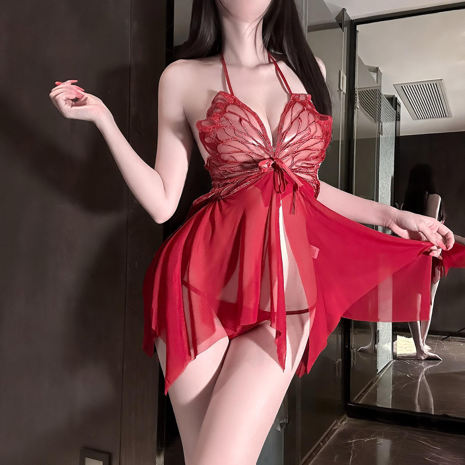 蕾丝性感刺激勾魂情qq内衣趣味禁欲系纯欲黑丝情调床上睡衣服助兴