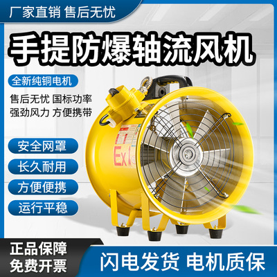 手提式轴流风机高速220v便携排风移动抽风机鼓风除尘甲醛工业防爆